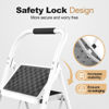 Picture of HBTower 2 Step Ladder, 2 Step Stool for Adults,2 Step Ladder Folding Step Stool with Cushioned Handle Step Ladder with Wide Pedal Ergonomic Design,White