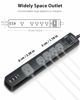 Picture of 2 Pack Power Strip Surge Protector - 5 Widely Spaced Outlets 3 USB Charging Ports, 1875W/15A with 6Ft Braided Extension Cord, Flat Plug, Overload Surge Protection, Wall Mount for Home Office
