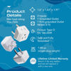 Picture of Ceptics Thailand Travel Adapter with Dual Usa Input (Type O) Ultra Compact - 3 Pack - Safe Grounded Perfect for Cell Phones, Laptops, Camera Chargers and More (CT-18)
