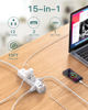 Picture of Surge Protector Power Strip - 10 FT Extension Cord, Power Strip with 12 Widely AC Outlet 3 USB, Flat Plug, Wall Mount Overload Protection, 1050J, Desk Charging Station for Home Office, ETL Listed