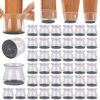 Picture of BUMACO 40Pcs Chair Leg Floor Protectors Chair Leg Protectors for Hardwood Floors Silicone Pads Covers to Protect Floors (Universal L Clear Fit 1.3"-2")