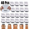Picture of BUMACO 40Pcs Chair Leg Floor Protectors Chair Leg Protectors for Hardwood Floors Silicone Pads Covers to Protect Floors (Universal L Clear Fit 1.3"-2")