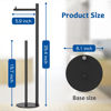 Picture of Toilet Paper Holder Stand, Bathroom Toilet Paper Roll Holder Stand with Reserve, Standing Toilet Paper Holder with Storage