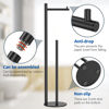 Picture of Toilet Paper Holder Stand, Bathroom Toilet Paper Roll Holder Stand with Reserve, Standing Toilet Paper Holder with Storage
