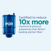 Picture of PUR PLUS Vertical Faucet Mount Water Filtration System with 3-in-1 Lead Reducing Filter for Great-Tasting Filtered Tap Water, Lasts 100 Gallons, Fits Most Kitchen or Bathroom Faucets, Grey