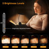 Picture of Gritin Rechargeable Book Light for Reading in Bed with 19 LED &Memory Function-Eye Caring 3 Color Temperatures,5 Brightness Levels,80 Hrs Runtime Flexible Goose Neck Clip on Light for Book Lovers