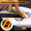 Picture of Razor Blade Scraper Tool with 15pcs Extra Blades, Cleaning Razor Scraper for Glass, Glass Top Stove Scraper for Oven Door, Cooktop Scraper, Glass Scraper Cleaning Paint from Glass