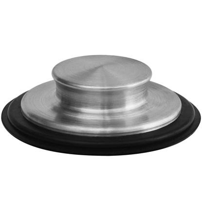 Picture of 3 3/8 inch (8.57 cm) - Kitchen Sink Stopper Stainless Steel Garbage Disposal Plug Fits Standard Kitchen Drain Size of 3 1/2 inch (3.5") Diameter