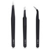 Picture of kaverme 3PCS Precision Tweezers Set, Upgraded Anti-Static Stainless Steel of Tweezers, for Electronics, Soldering, Laboratory Work, Jewelry-Making, Model, Craft