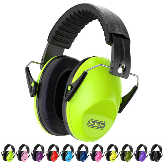 Picture of Dr.meter Ear Muffs for Noise Reduction: 27.4SNR Noise Cancelling Headphones for Kids Adults, EM100 Adjustable Hearing Protection Earmuffs for Monster Jam, Autism Sensory, Concerts, Fireworks