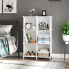 Picture of AWTATOS Cube Storage Organizer, Storage Cubes Shelves Bookshelf, 6 Cube Closet Organizers and Storage, DIY Stackable Plastic Clothes Organizer Shelving for Bedroom, Home, White