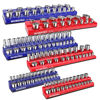 Picture of WORKPRO Magnetic Socket Organizer Set, 6-Piece Socket Holder Set Includes 1/4", 3/8", 1/2" Drive Metric SAE Socket Trays, Holds 143 Pieces Standard Size and Deep Size Sockets(Socket not Included)