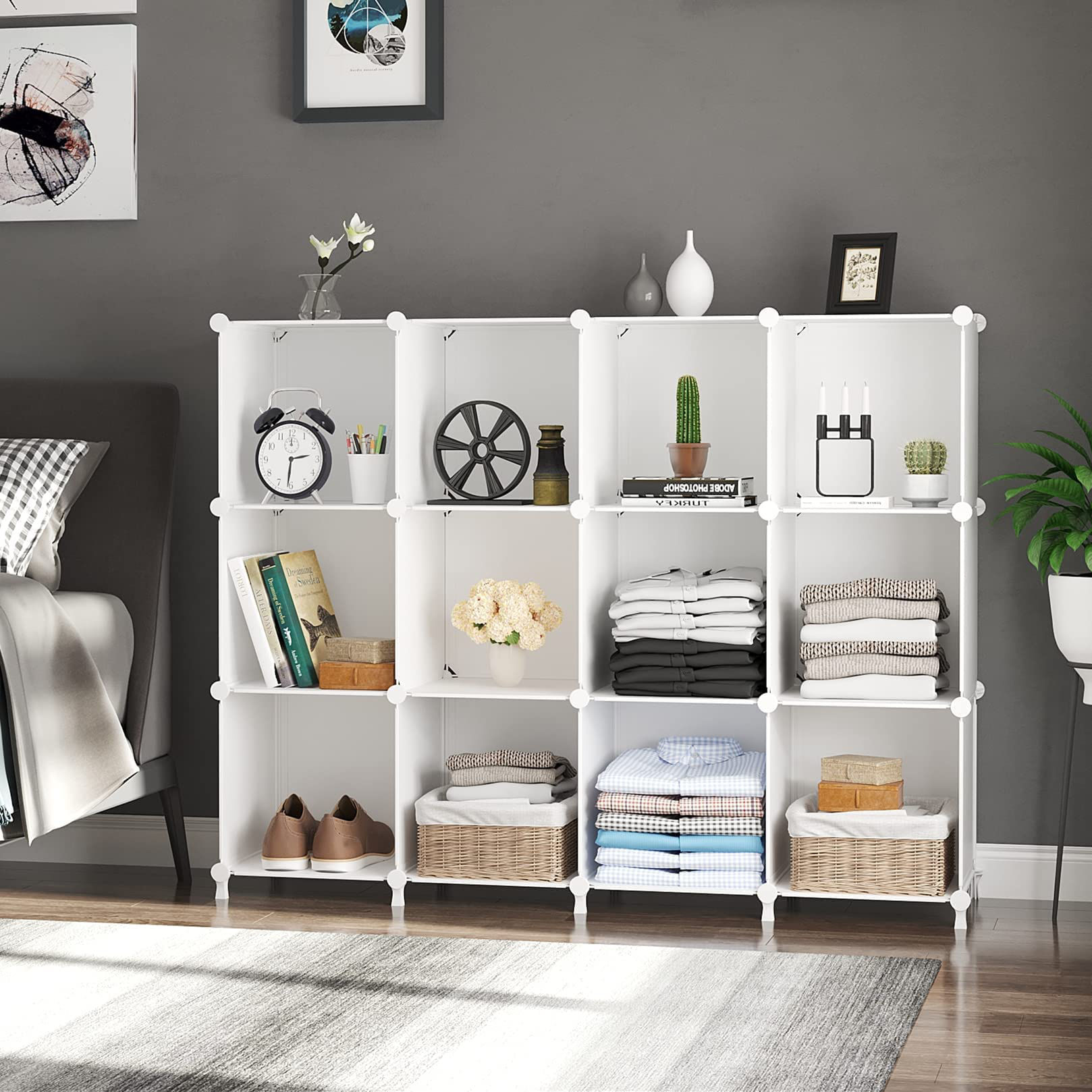 Organizador De Armário Awtatos 6 Cube Storage Prateleiras Transparentes