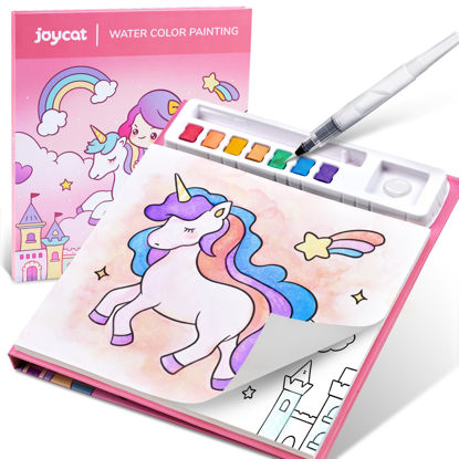 Picture of Paint with Water Coloring Books for Toddlers, Watercolor Painting Sets for Kids Ages 2-4, 4-8, Unicorn Arts and Crafts Birthday Presents for Boys Girls (Pink)