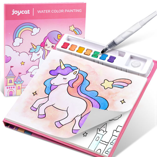 Picture of Paint with Water Coloring Books for Toddlers, Watercolor Painting Sets for Kids Ages 2-4, 4-8, Unicorn Arts and Crafts Birthday Presents for Boys Girls (Pink)