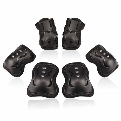 Picture of BOSONER Kids/Youth Knee Pad Elbow Pads Guards Protective Gear Set for Roller Skates Cycling BMX Bike Skateboard Inline Skatings Scooter Riding Sports
