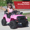 Picture of Best Choice Products 12V Kids Ride On Truck Car w/Parent Remote Control, Spring Suspension, LED Lights, AUX Port - Pink