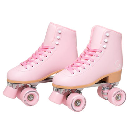 Picture of C SEVEN C7skates Cute Roller Skates for Girls and Adults (Cherry Blossom, Women's 8 / Men's 7)