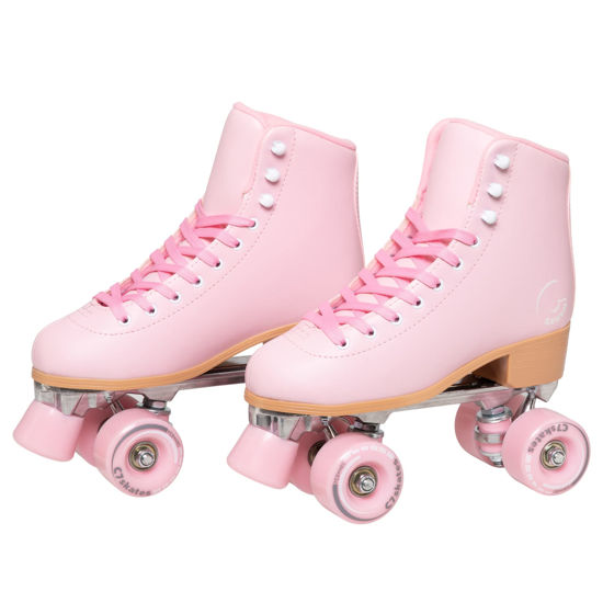 Picture of C SEVEN C7skates Cute Roller Skates for Girls and Adults (Cherry Blossom, Women's 8 / Men's 7)