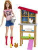 Picture of Barbie Careers Playset, Chicken Farmer Set with Fashion Doll with Red Hair & Boots, Henhouse, Chickens & Accessories (Amazon Exclusive)