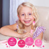 Picture of Kids Real Makeup Kit for Girls with Pink Unicorn Purse - Non-Toxic Washable Make Up Toy - Valentines Day Gift for Kids Toddlers Young Children Ages 3 4 5 6 7 8 9 10 Years Old - Pretend Play Vanity Set