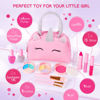 Picture of Kids Real Makeup Kit for Girls with Pink Unicorn Purse - Non-Toxic Washable Make Up Toy - Valentines Day Gift for Kids Toddlers Young Children Ages 3 4 5 6 7 8 9 10 Years Old - Pretend Play Vanity Set