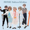 Picture of FAYBOX Old Lady Costume for Kids,Old Lady Wig 100 Days of School Costume for Girls, Granny Glasses Grandma Dress Up