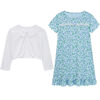 Picture of Z-Shop Old Lady Costume for Girls 100th Day of School Costume Grandma Granny Dress with Wig for Kids,6