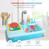 Picture of CUTE STONE Color Changing Kitchen Sink Toys, Children Electric Dishwasher Playing Toy with Running Water, Upgraded Faucet, Automatic Water Cycle System Play House Pretend Role Play Toys for Boys Girls