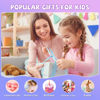 Picture of Mini Karaoke Machine for Kids Girls,Toys Birthday Gifts for Ages 4 5 6 7 8+ Year Old,Protable Bluetooth Speaker with 2 Wireless Microphone for Singing Party Outdoor Play (Pink)