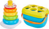 Picture of Fisher-Price Infant Toy Set, Baby’s First Blocks (10 Shapes) and Rock-a-Stack Ring Stacking Activity for Ages 6+ Months