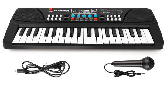 Picture of 37 Key Upgrade Piano Keyboard for Kids Musical Toys Ages 3-5 Beginners Keyboard Piano with Microphone for 3 4 5 6 Year Old Boys Girls Gifts