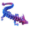 Picture of Qxbuhe 12inch 3D Printed Dragon Egg,Mystery Crystal Dragon Fidget Toys,Articulated Dragon,Home Desk Decor Easter Surprise Dinosaur Eggs,Adults Fidget Toys for Autism/ADHD (Laser Purple)