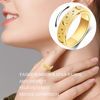 Picture of OreilleStar Anxiety Ring for Women Spinner Ring Stainless Steel Fidget Toys Adults Fidget Spinner Ring Fidgit Ring (Moon Star-Gold, 8)