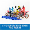 Picture of Supercross, Authentic 5-Pack of 1:24 Scale Die-Cast Motorcycles with Rider Figure, Toy Moto Bike for Kids and Collectors Ages 3 and up