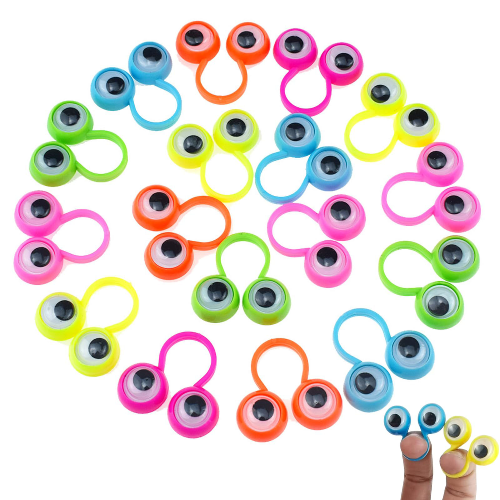 GetUSCart- 100 PCS Eye Finger Puppets Toys Set, Wiggly Eyeball Finger ...