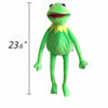 Picture of Lacroky Kermit Frog Puppet with Puppets Control Rod & 50 Pcs Kermit The Frog Puppet Stickers, Hand Kermit Puppet Soft Stuffed Plush Toy for Boys & Girls - 24 Inches