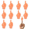 Picture of Tiny Hands for Fingers 10 Pcs Tiny Hands (Middle Finger Sign) Premium Rubber Little Tiny Finger Hands Cute Mini Hand Puppet Finger Puppets