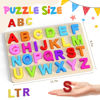Picture of Zeoddler Alphabet Puzzles, Wooden Puzzles for Toddlers, ABC Shape Puzzles for Kids, Preschool Learning Activities, Gift for Girls Boys