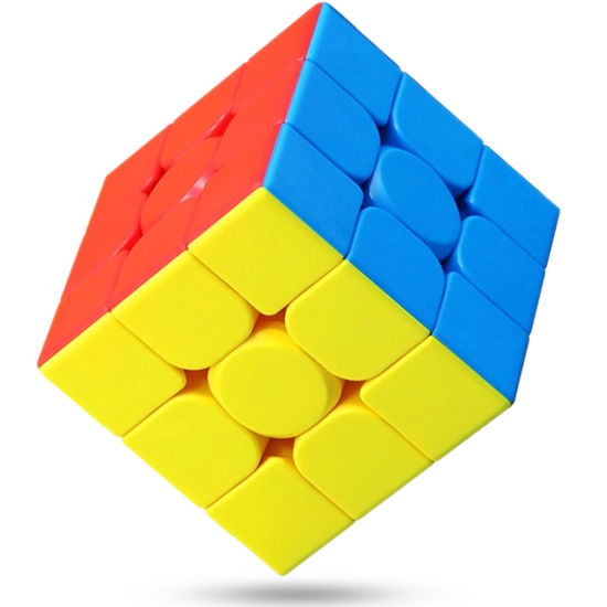 Picture of CFMOUR Speed Cube 3x3x3 - Moyu Meilong 3C, Stickerless Magic Cube 3x3, Fast Smooth Turning Vivid Colour 3D Puzzle Brain Toy Travel Games, Turns Quicker Than Original