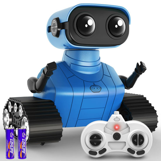 Picture of Hamourd Robot Toys for Boys Girls, Rechargeable Remote Control Emo Robots with Auto-Demonstration, Flexible Head & Arms, Dance Moves, Music, Shining LED Eyes for 5+ Years Old Kids