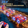 Picture of Punieayi Spider Remote Control Car, 2.4Ghz RC Cars with Headlight Double Sided Off-Road 360° Rotating RC Drift Car Toys, Rechargeable 4WD RC Stunt Car Indoor Outdoor Spider Toys for Boys 4-6 5-7 8-13
