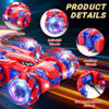 Picture of Punieayi Spider Remote Control Car, 2.4Ghz RC Cars with Headlight Double Sided Off-Road 360° Rotating RC Drift Car Toys, Rechargeable 4WD RC Stunt Car Indoor Outdoor Spider Toys for Boys 4-6 5-7 8-13