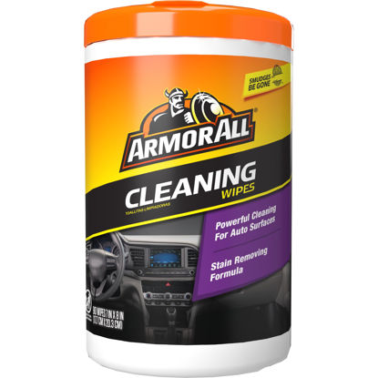 Picture of Armor All Car Cleaning Wipes, Wipes for Car Interior and Car Exterior, 90 Wipes Each