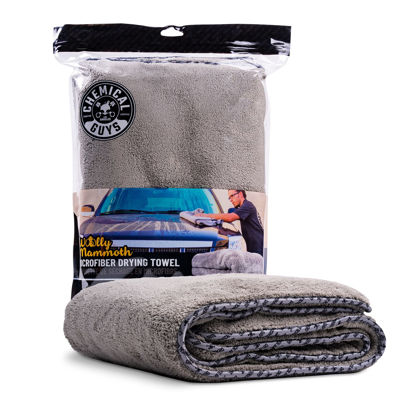 Picture of Chemical Guys Woolly Mammoth Large, Super Absorbent and Soft Microfiber Towels for Cars, Gray (35 x 25 inches)