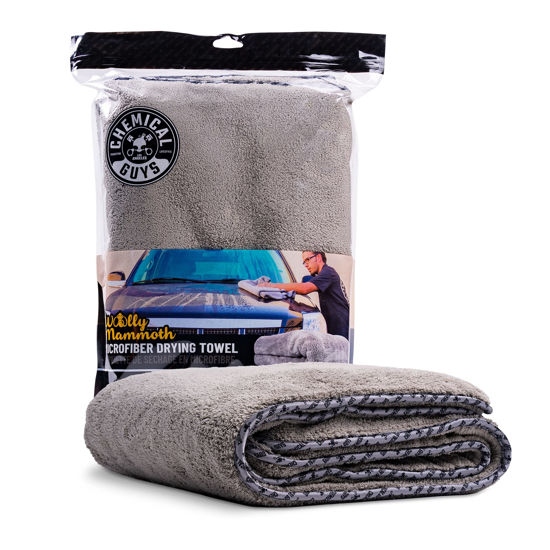 Picture of Chemical Guys Woolly Mammoth Large, Super Absorbent and Soft Microfiber Towels for Cars, Gray (35 x 25 inches)