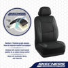 Picture of Skechers Memory Foam Leather Car Seat Covers, Air Cool Mesh Thick Seat Covers, Two Front car seat Protector, Airbag Compatible, Automotive Comfort Protection for Most Cars, Vans, Trucks, SUV (Black)