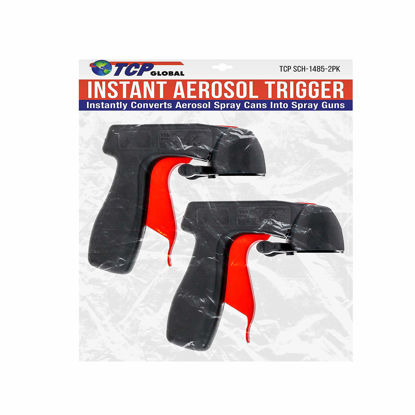 Picture of Instant Aerosol Trigger Handle (Pack of 2), Instantly Converts Spray Cans into Spray Guns - Full Hand Grip, Reusable, Easy to Clip-On & Off - Universal Fit, Use on Spray Paint, Adhesives, Lubricants