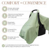 Picture of Comfy Cubs Baby Car Seat Cover - Soft, Breathable and Lightweight, 70% Rayon & 30% Muslin Cotton - Infant Car Seat Cover for Sun, Bug & Comfort Protection with Large Size Car Seat Canopy, Sage