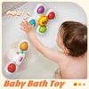 Picture of SpringFlower Suction Cup Spinner Toys, Baby Bath Toys for 12 18 Months Boy&Girl, Sensory Toys Bath Toys Travel Table Toy for Toddlers, Birthday Baby Gifts for 1 2 3 Year Old Toddler
